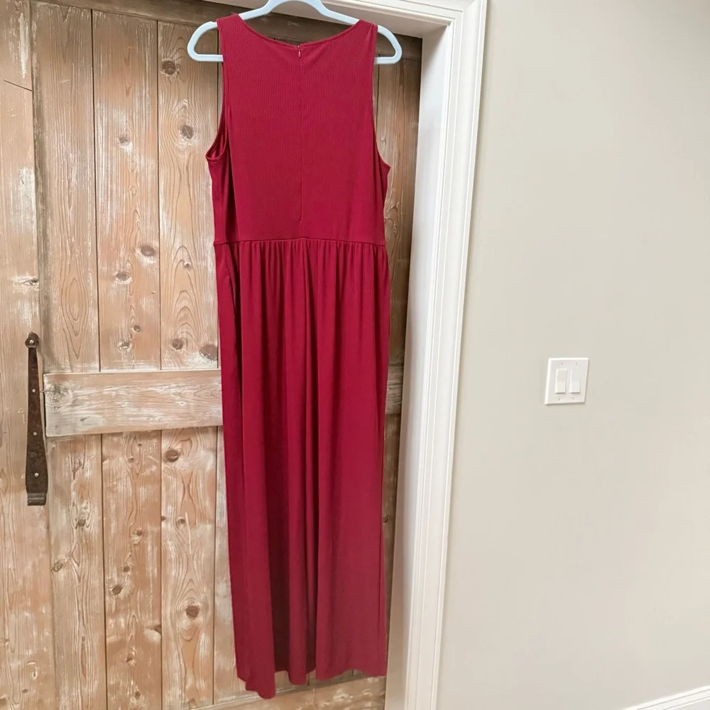 NWT Pretty Garden Deep Red Sleeveless Romper / Pantsuit, Size XL - Picture 6 of 16